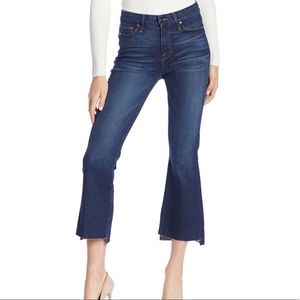 Good American Crop Raw Hem Stagger Jeans NWT| 12